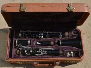 Vintage Selmer Clarinet Usa Leather Case Mouthpiece Martin France
