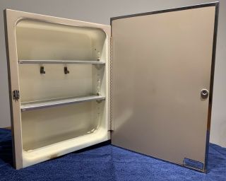 Vintage Sears Bathroom Medicine Cabinet /mirror W 2 Metal Shelves