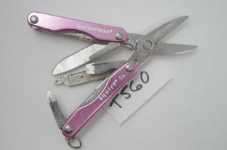Pink Leatherman Squirt S4 Mini Multi Tool Pocket Knife Pliers Folding Retired