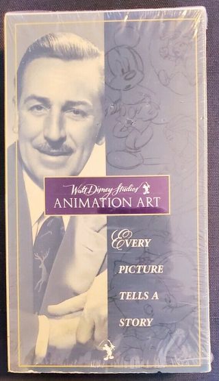 Walt Disney Animation Art Vhs Tape