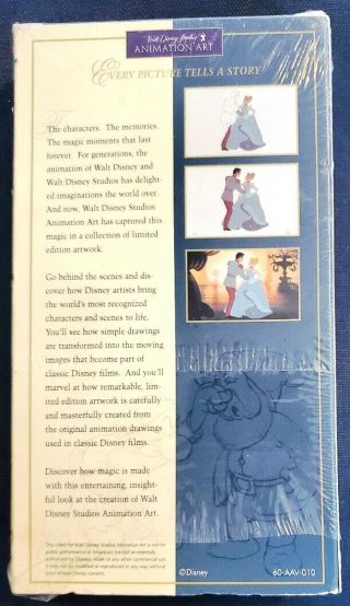 Walt Disney Animation Art VHS Tape 2