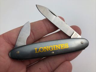 Vintage Longines Watch Advertising Pocket Knife