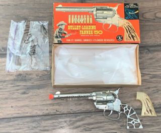1958 Mattel 583 Bullet - Loading Fanner - 50 Cap Gun With The Box