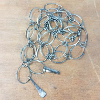 Vintage Robert Lee Morris Rlm Studio 36 " Sterling Silver Oval Ring Necklace