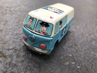 Vintage 1950’s Vw Volkswagen Bus Friction Tin Toy Klm Airlines Made In Japan 4”
