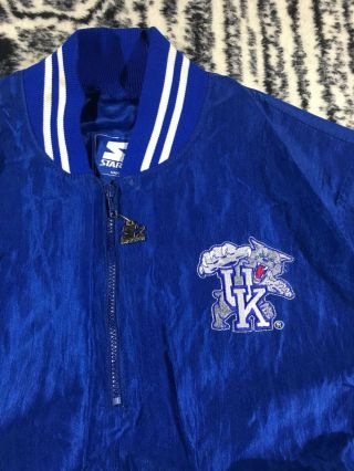 Vintage Kentucky Wildcats Starter Pullover Jacket Men’s Size L Colosseum Blue