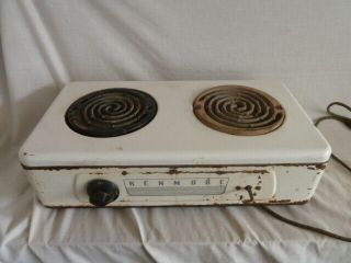 Kenmore Portable Electric Dual 2 Burner Hot Plate Stove Top,  Vintage