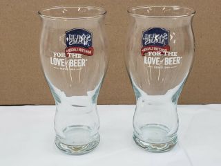 Set of 2 Samuel Adams Boston Lager For The Love Of Beer 1984 Pint Glasses 16 oz 2