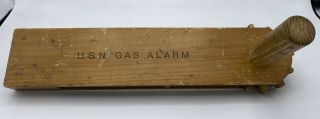 Vintage US Navy U.  S.  N.  Gas Warning Rattle Alarm Chemical Agent Detector 3