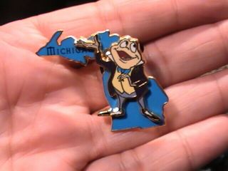 2002 Disney World Pin State Character Series Michigan Mr Toad Wolverine