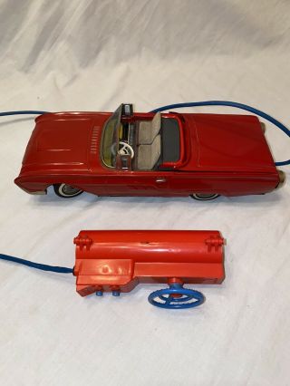 Vintage Ford Thunderbird Battery Operated Tin Toy Yonezawa Japan