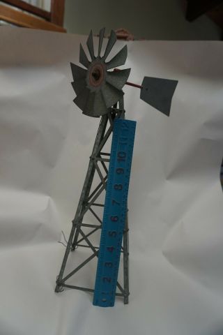 Galvanized Miniature Windmill Metal Salesman Sample?toy Farm Equipment Implement