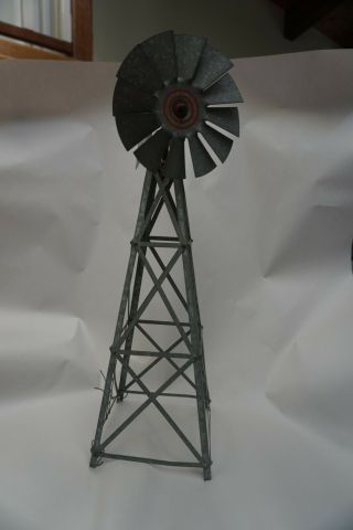 Galvanized Miniature Windmill Metal Salesman sample?Toy Farm Equipment Implement 2