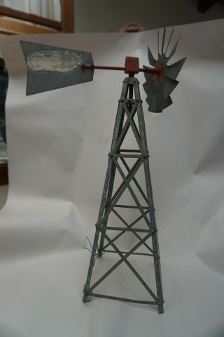 Galvanized Miniature Windmill Metal Salesman sample?Toy Farm Equipment Implement 3