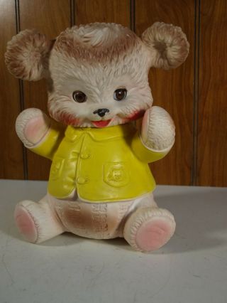 Vintage 1962 Edward Mobley Arrow Rubber Buster Bear Sleepy Eyes Squeak Toy