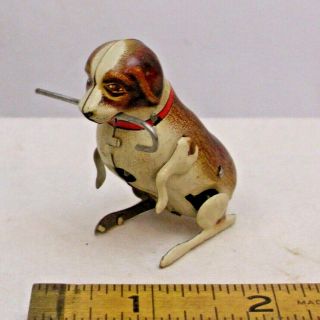 Hopping Dog With Cane Circus Toy Us Zone Germany Tin Wind Up Toy