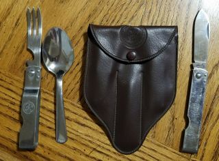 Bsa Boy Scouts Mess Kit Knife Fork Spoon Set