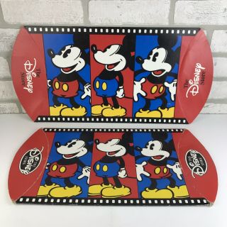 2 Vintage Mickey Mouse Film Reel Disney Store Gift Boxes Large & Medium