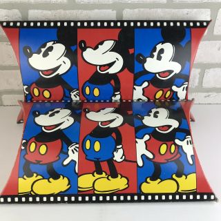2 Vintage Mickey Mouse Film Reel Disney Store Gift Boxes Large & Medium 2
