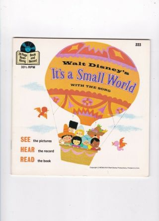 Vtg.  Walt Disney " Its A Small World " Read Along Book And Record