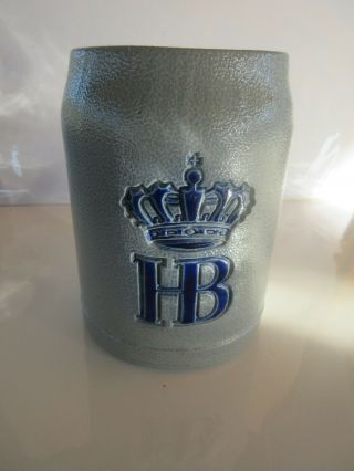Vintage Hb Hofbrau Ceramic Stoneware.  5l Beer Stein Mug Made In Germany Nos