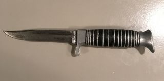 Vintage Rj Richter Solingen Germany Fixed Blade Knife Leather Sheath