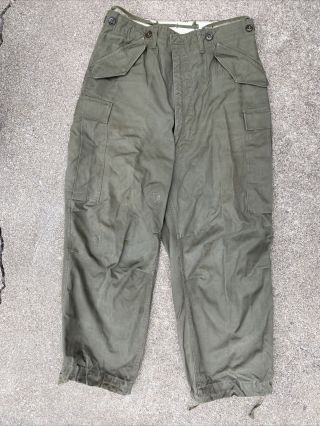 Vintage M51 Trousers Field Od Pants,  Size Medium / Short M - 1951 K - 56