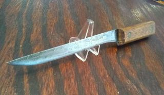 Vintage Ontario True Edge Usa Old Hickory Fixed Blade Butchers Knife
