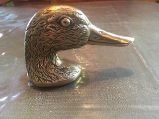 Vintage Brass Duck Head Bottle Opener