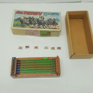 1973 Vintage Shinsei Mini Derby Horse Racing Game 3303 Parts Only Does Not Work