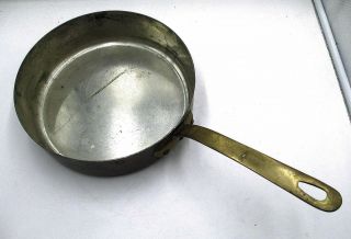 Vintage Williams Sonoma France 9.  5 " X 2.  5 " Tin Lined Copper Sauce Pan