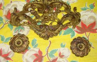 Vintage Solid Heavy Brass Wall Hanging Ornate Decoration