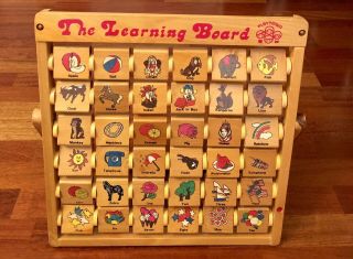 Vintage Playtown The Learning Board Wooden Abacus Easel