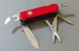 Rare Wenger Spot Light With Scissors Swiss Army Knife,  Fair To