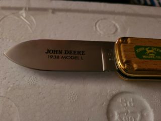 FRANKLIN COLLECTOR - POCKET KNIFE - JOHN DEERE 1938 MODEL L - WITH 3