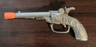 Very Rare Antique Toy Cast Iron Sw " Art " Cap Pistol