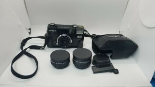 Vintage Minolta Hi - Matic Af2 Camera With Lenses/ Broken Knob