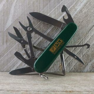 Victorinox Deluxe Tinker Swiss Army Knife Green Very Good,  Cond Multi - Tool Plier