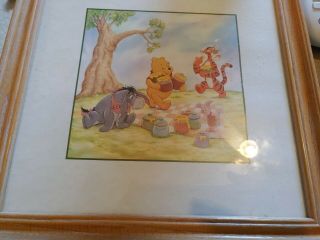 Disney Winnie The Pooh Four Seasons Framed Watercolor Picture 1 In A Series Of 4