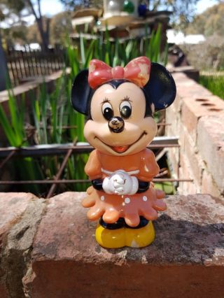 Minnie Mouse Hard Plastic Squeaky Toy Walt Disney