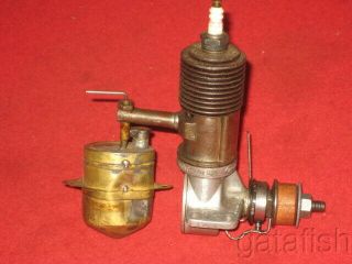 Unrestored Vintage 1938 Brown Junior 60 " D " Gas Ignition Model Airplane Engine