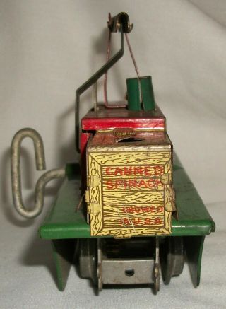 Vintage Marx Popeye Handcar Windup Tin Toy Part Trolley Train 3