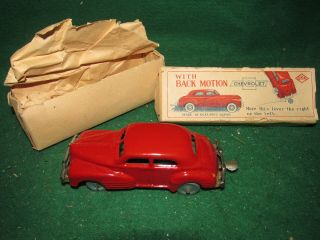 Vintage Tin Windup - " Chevrolet Coupe " - Occupied Japan - Orig.  Box - 1940 