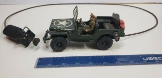 Vintage 1950`s Arnold Usa Military Police Jeep 2500 Tin Toy Us - Zone Germany