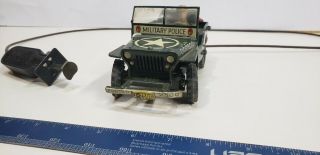 Vintage 1950`s Arnold USA Military police Jeep 2500 tin toy US - Zone Germany 3