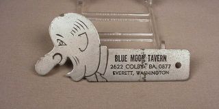 Everett Washington State Blue Moon Tavern Bottle Opener Vintage Bar Beer Ad
