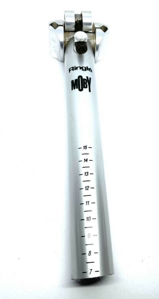 Ringle Moby Seatpost Vintage 27.  2 X 200mm Silver Anodized Vintage Mtb / Road