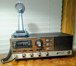 Vintage Bearcat 23b Pearce - Simpson Cb Base Station Radio & Microphone