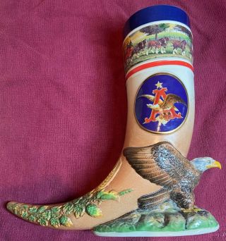 Anheuser - Busch Traditions Ceramic Horn 2005 CS627 Beer Stein Boot 2