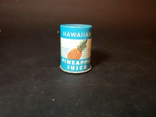 Rare Vintage 1950 Wolverine Tin Toy Refrigerator Food Hawaiian Pineapple Juice